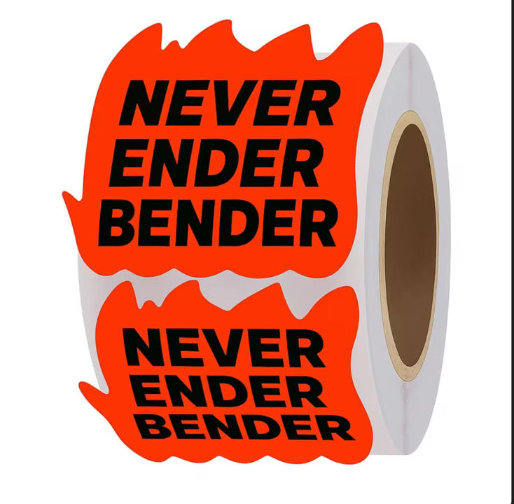 Never Ender Bender Sticker Pack